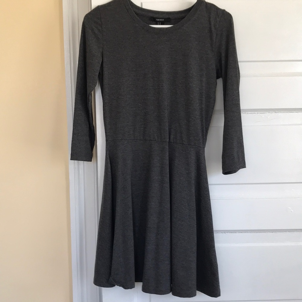 NWOT Charcoal gray babydoll dress